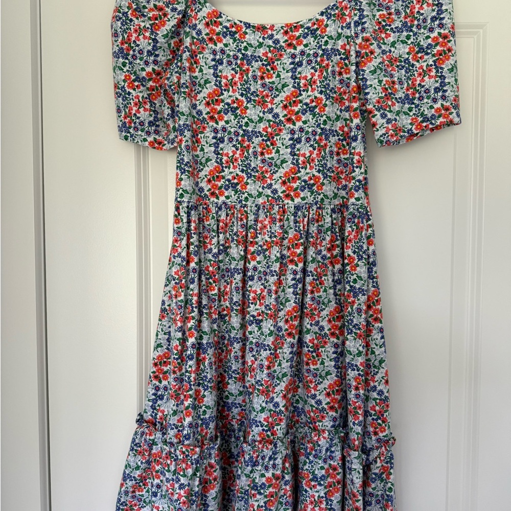 Janie and Jack Red and Blue Puff Sleeve Sundress